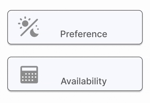 Toro Preference and Availability Tracking